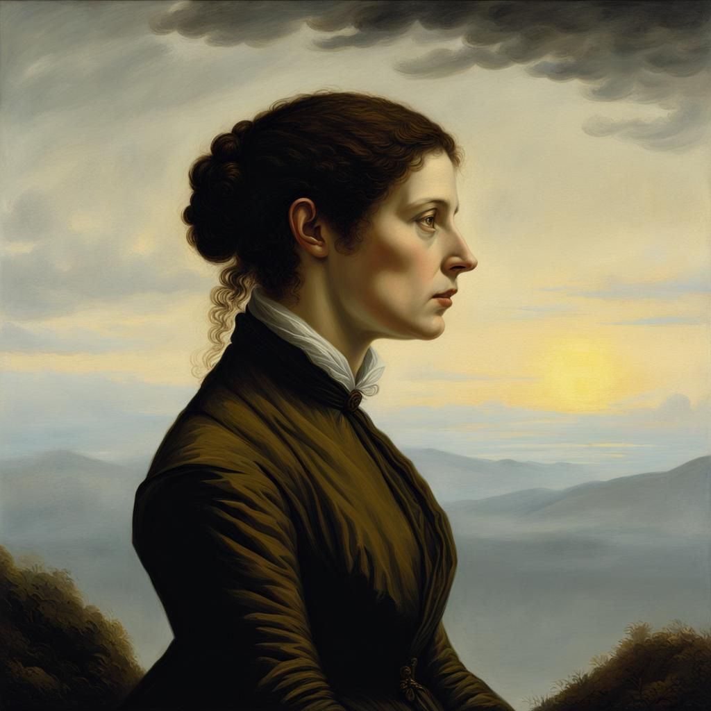 Melancholic in the Style of Caspar David Friedrich