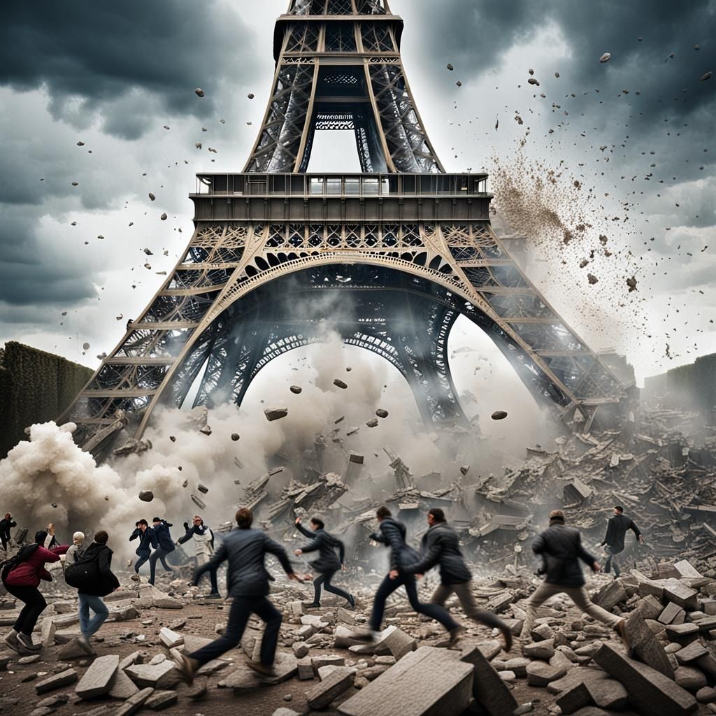 Eiffel Tower Disaster: A Cinematic Rendering
