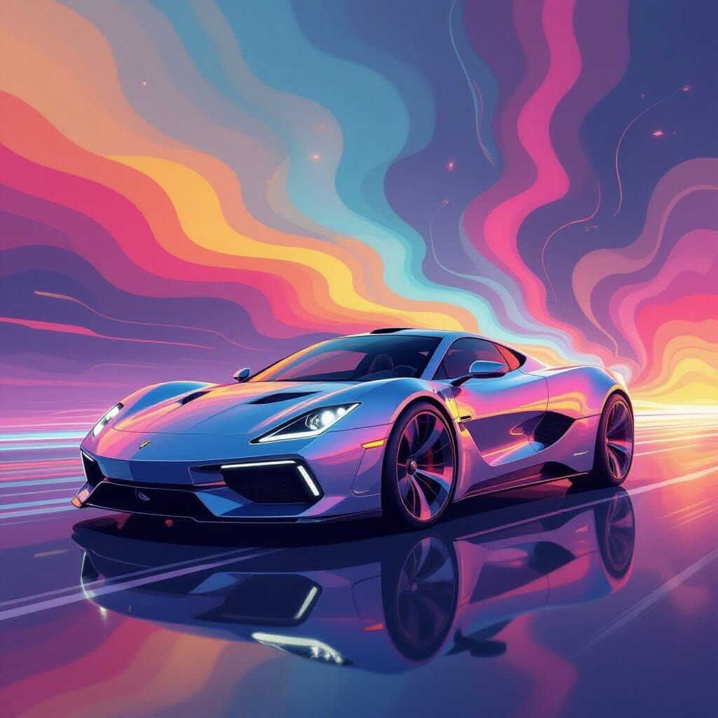 Futuristic Airbrush Art in Pop Style