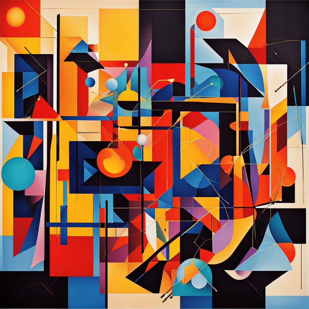 Torres Garcia Inspired Constructivist Art Piece