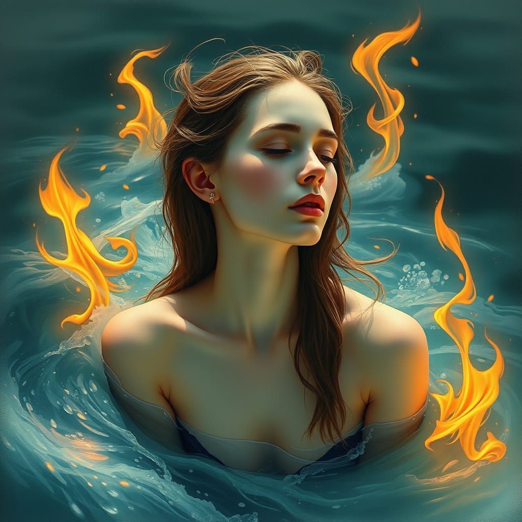 Ethereal Harmony of Water and Flame