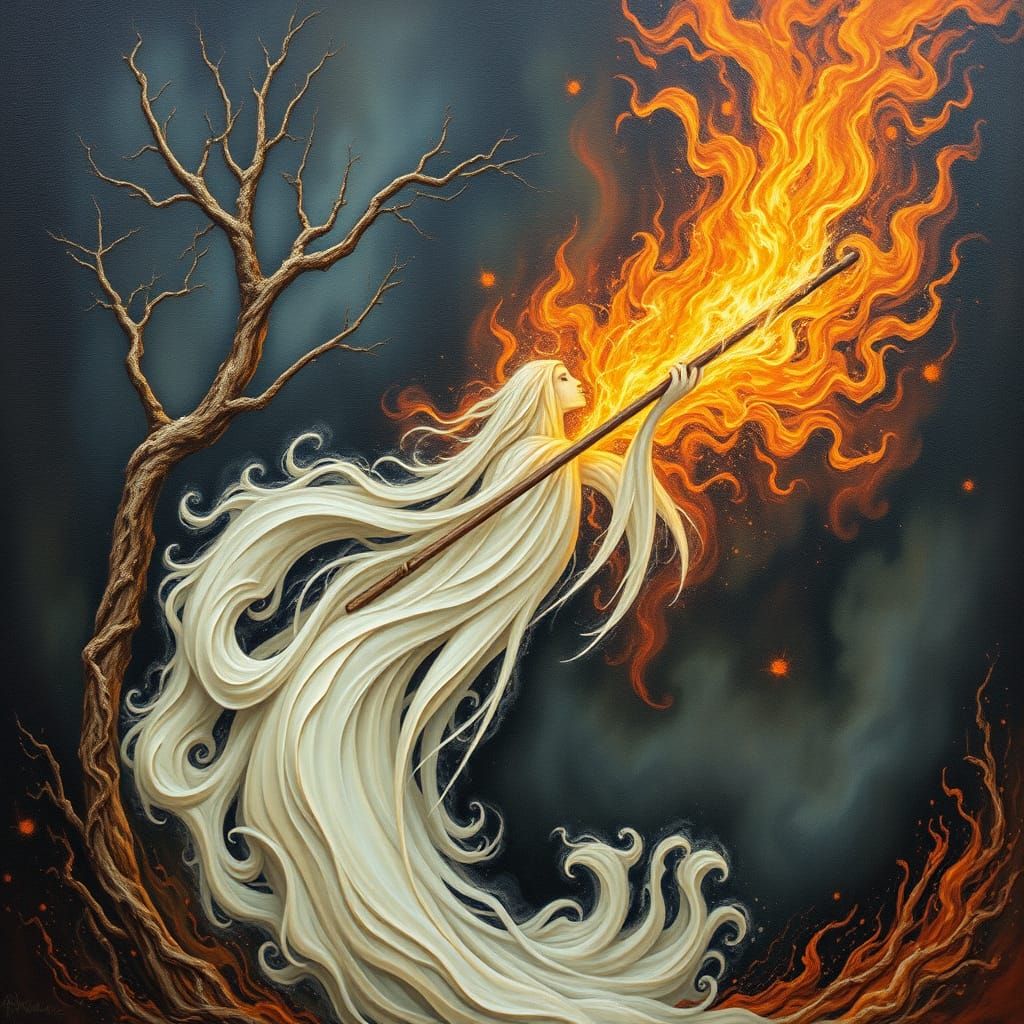 Gaelic Fire Goddess Brigidh Awakens the Elements