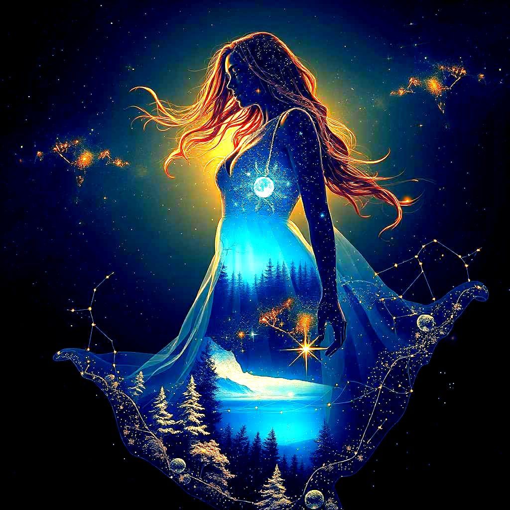 Radiant Star Goddess in the Cosmos