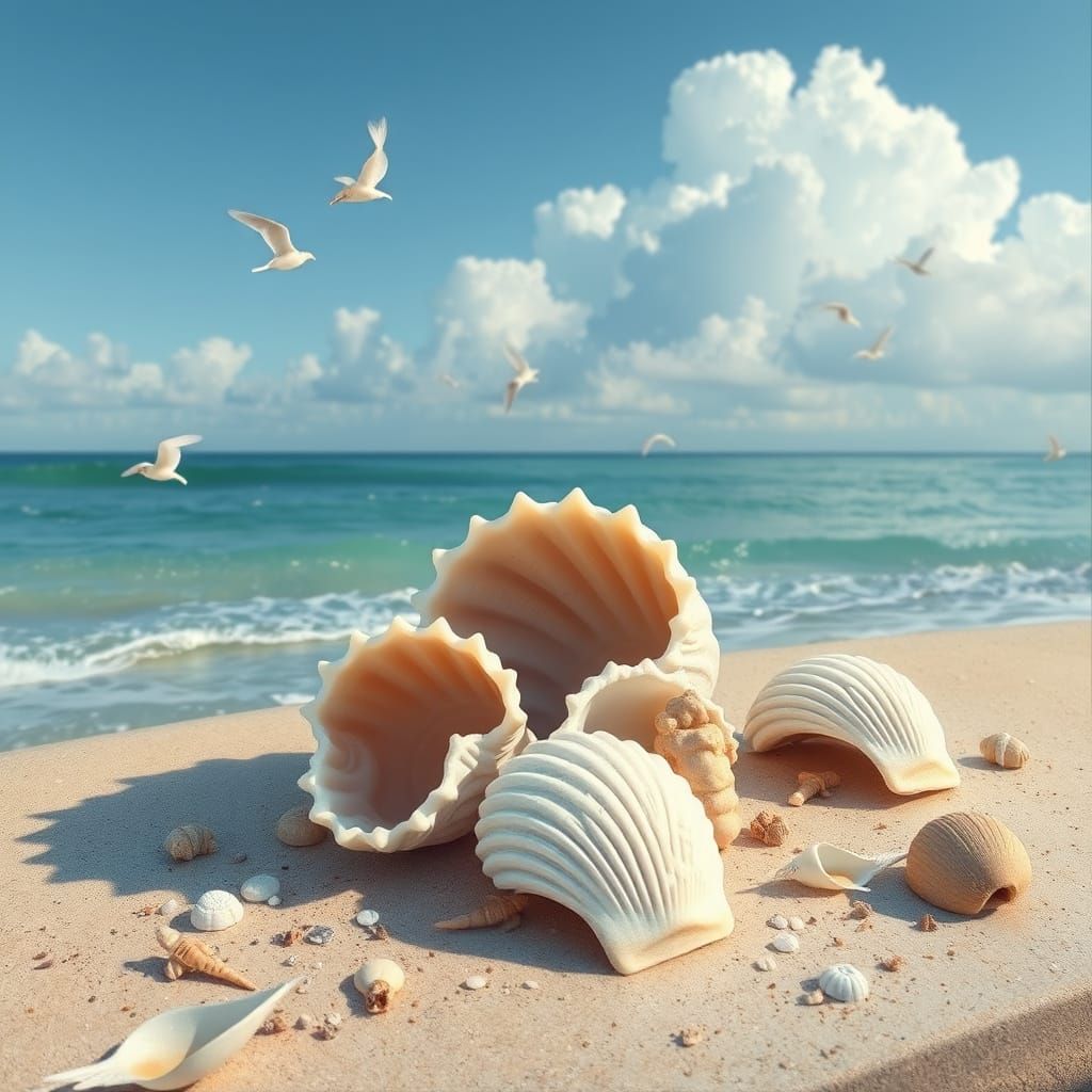 Singing Sea Shells on a Beach