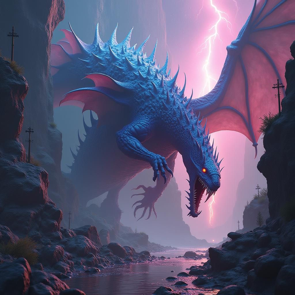 Fantastical Matte Painting in Deep Color, 8K