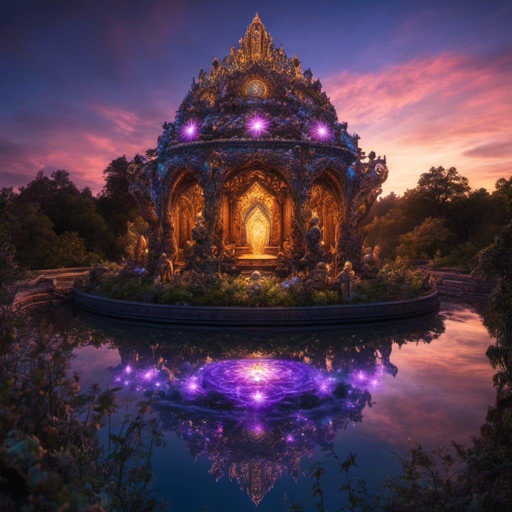 Luminescent Mandala Queen in Fractal Art Style