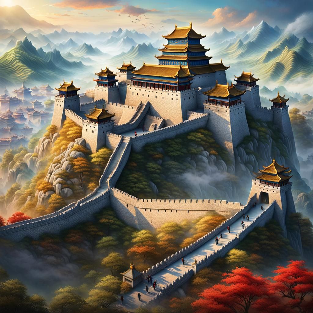Hyperrealistic Ancient Chinese Fortress in 48k Resolution