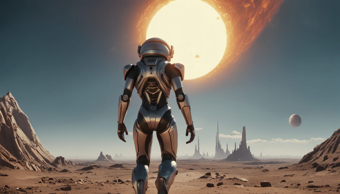 Sci-Fi Sky Runner on Alien Planet