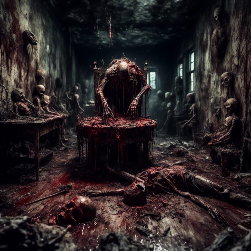 Macabre Scene: Tiny Figures Inside Giant Thorax