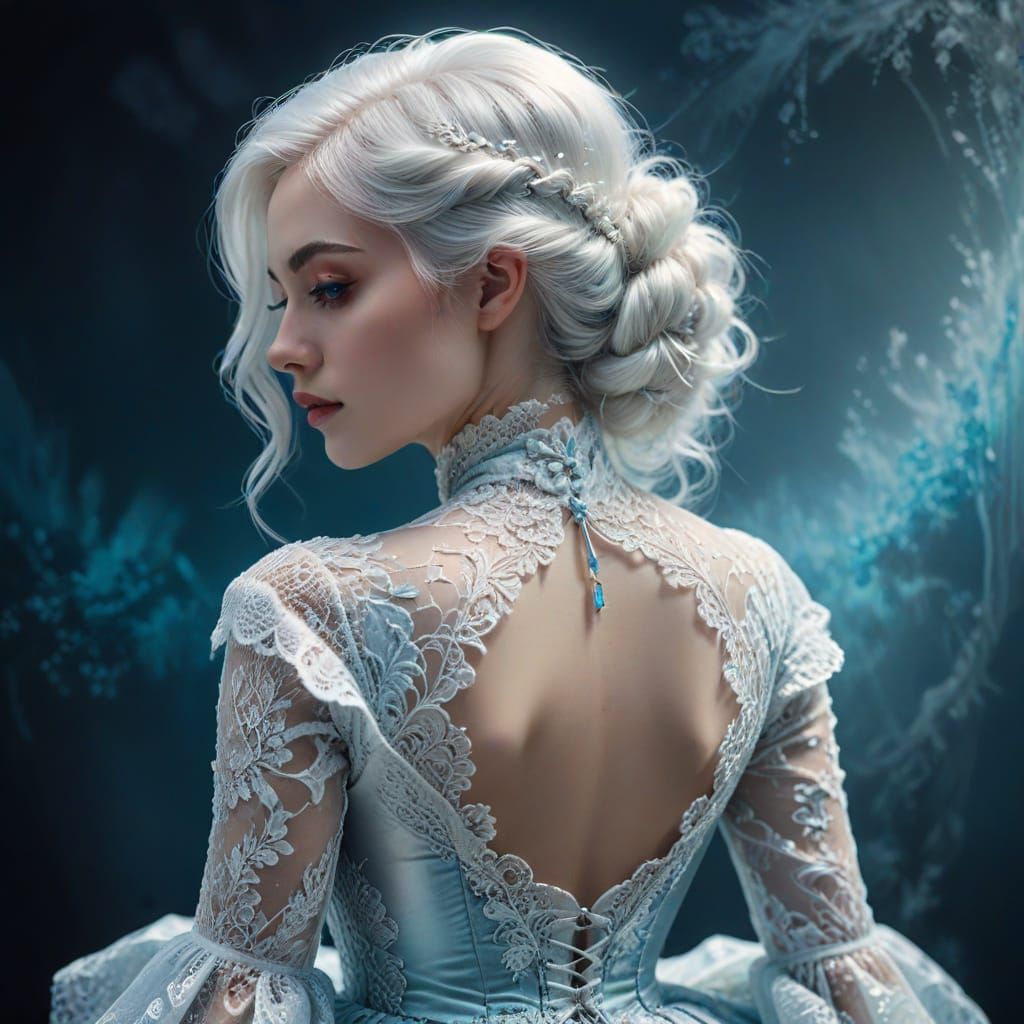 Woman in Victorian Gown: Pop-Art Surrealism