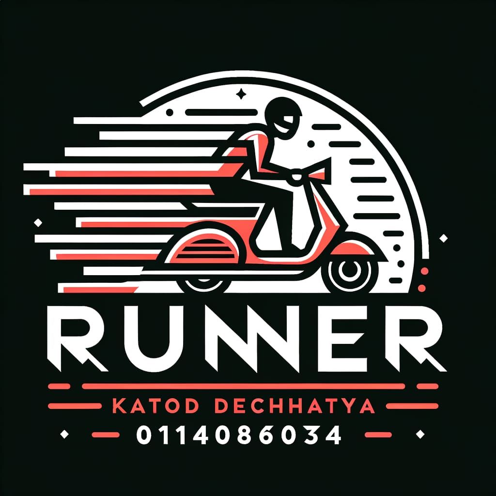 Minimalist Runner Delivery Service Logo