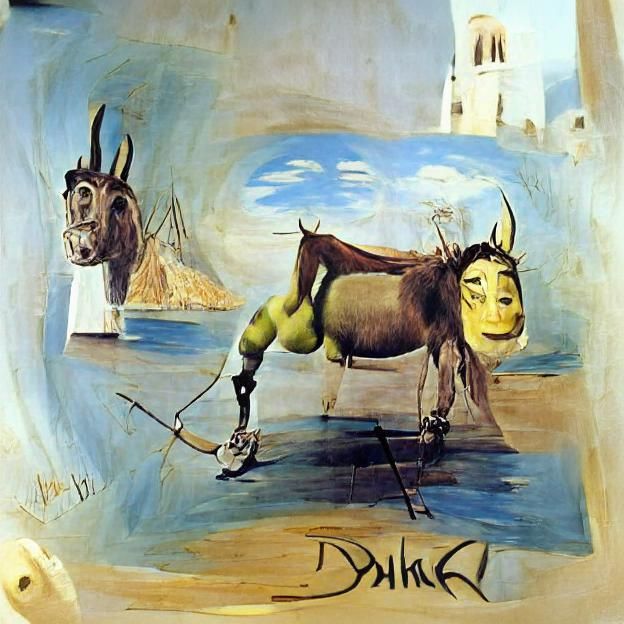 Donkey from Shrek in Surrealist Style
