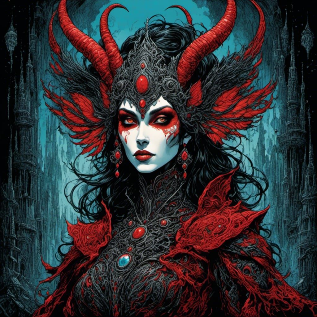 Abstract Portrait with Distorted Features