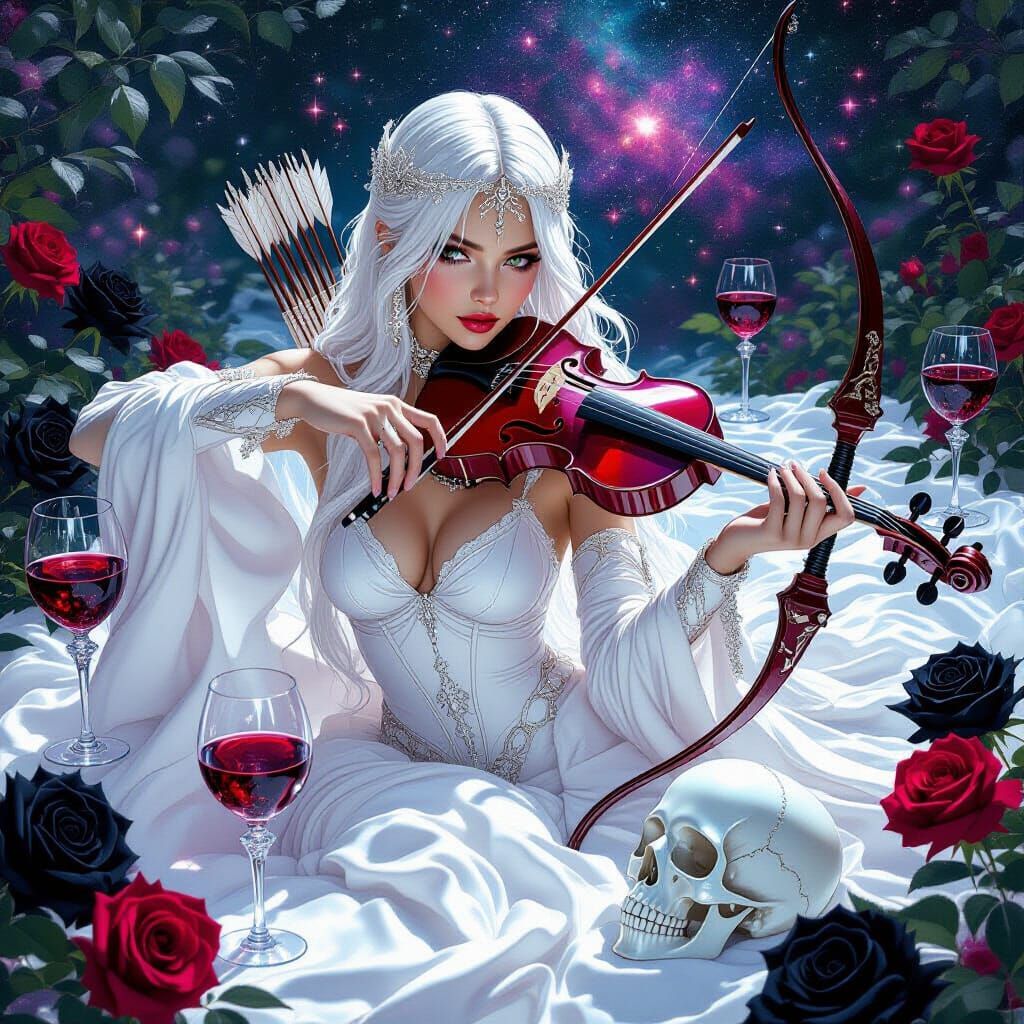 Archer Goddess in Galaxy Garden