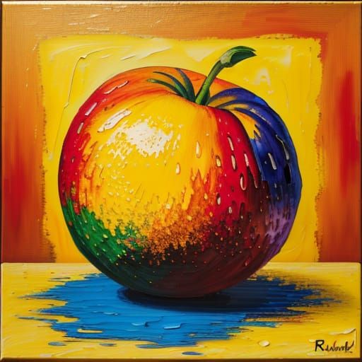 Vibrant Fauvist Masterpiece of Ripened Fruit