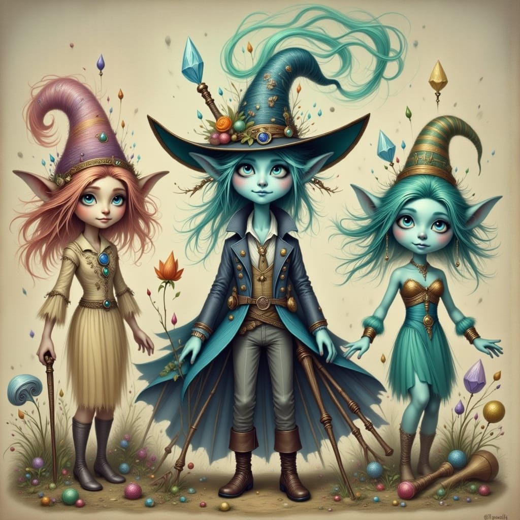 A Whimsical Blend of Wisp Types