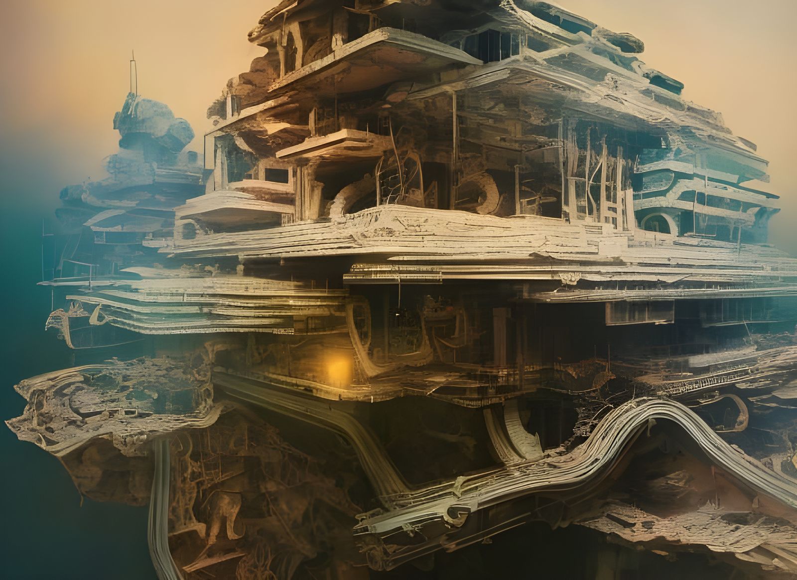 Hyperdetailed Brain Deconstruction in Bold Cinematic Colors