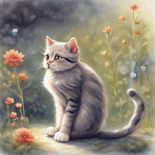 Adorable Kitten Portrait with Soft Features