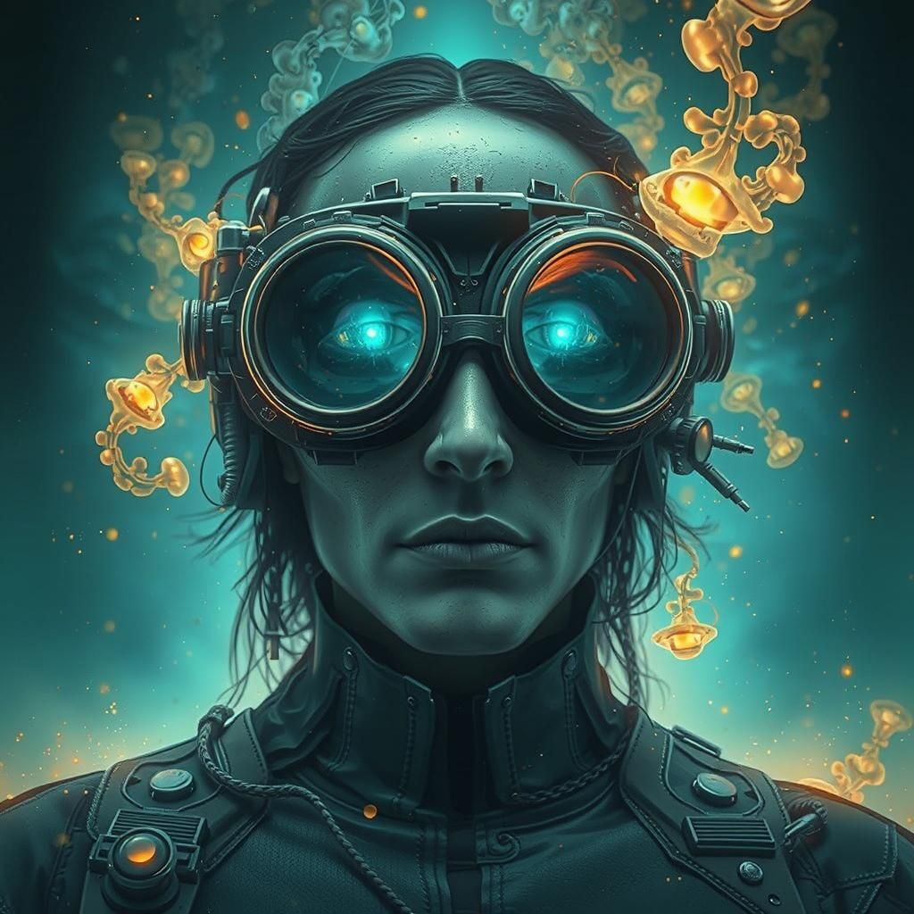 Underwater Submechanophobe in Moody, Surreal Style