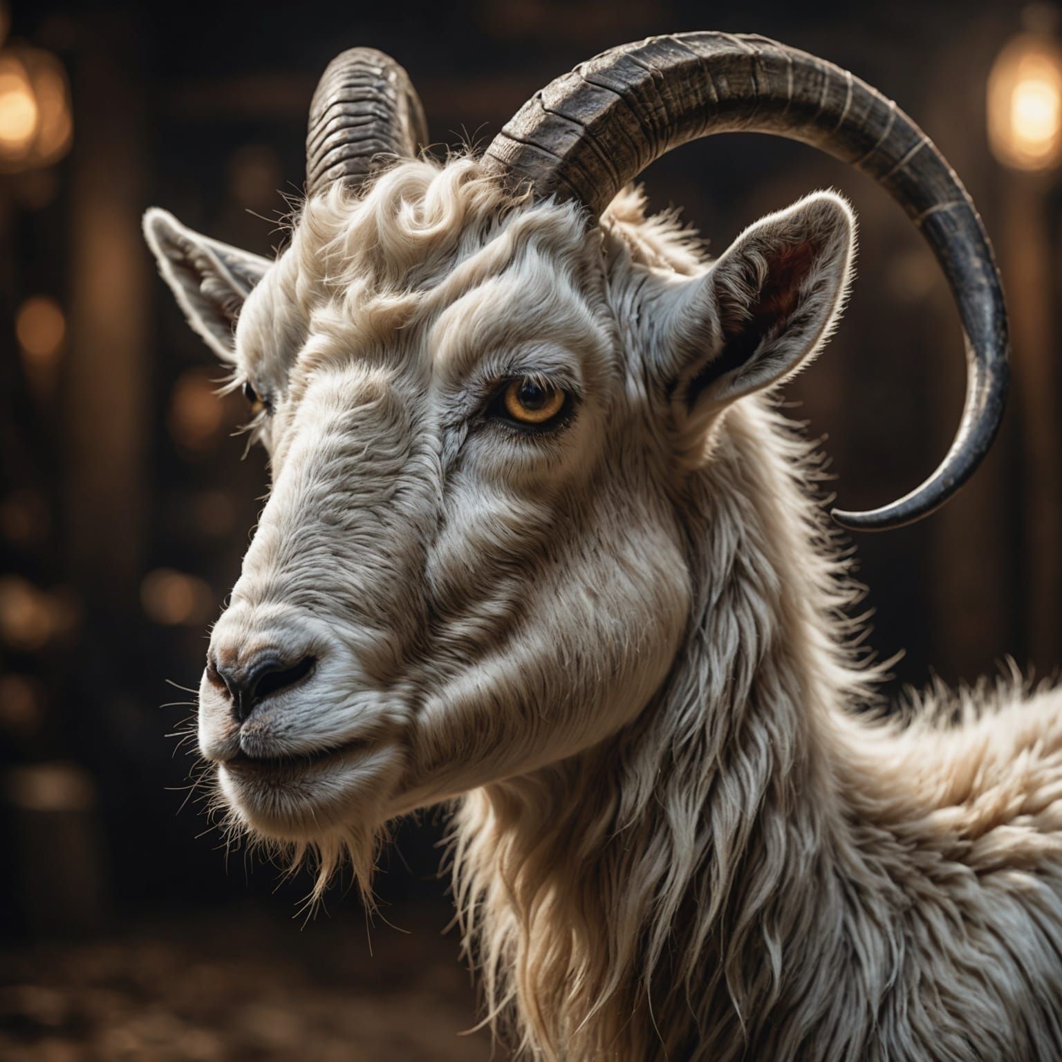 Realistic Goat Portrait in 8k Resolution