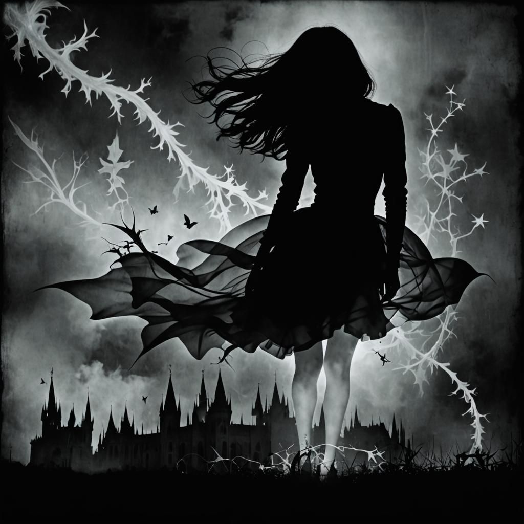 Gothic Dreamscape in Photogram Style