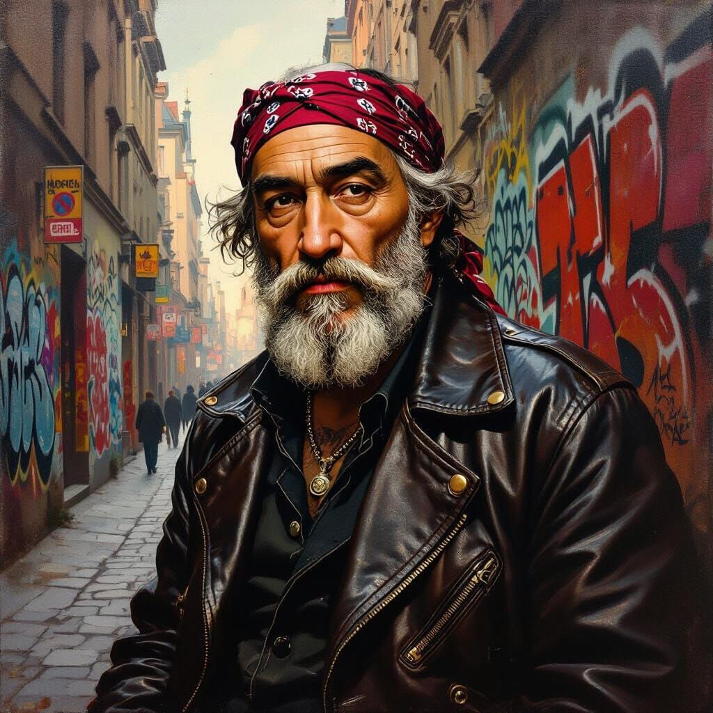 Karl Marx Reimagined as a Thugged-Out Icon