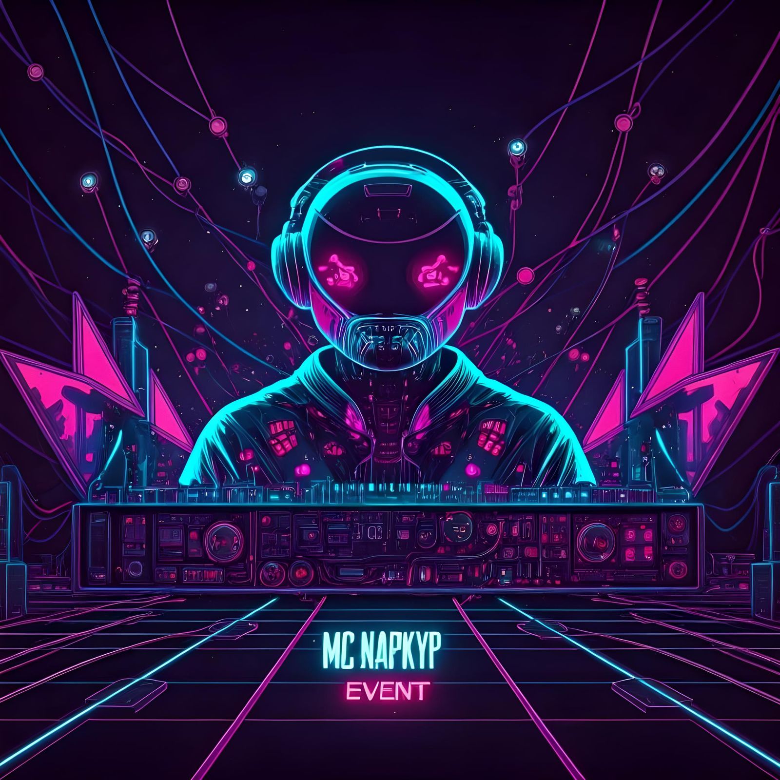 Electronic Music Album Cover in Karel Thole Style