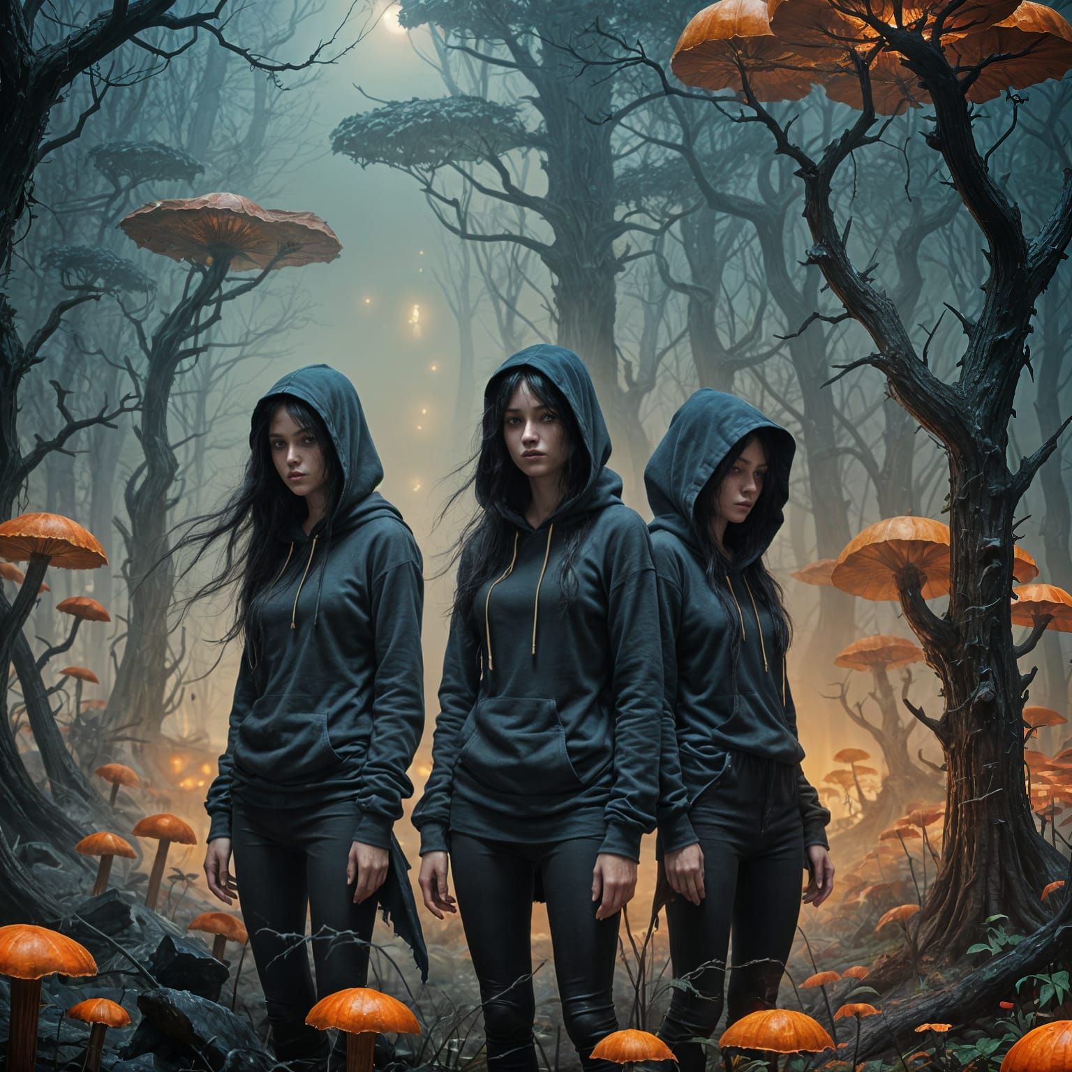 Girl with Black Tears: Detailed Matte Painting