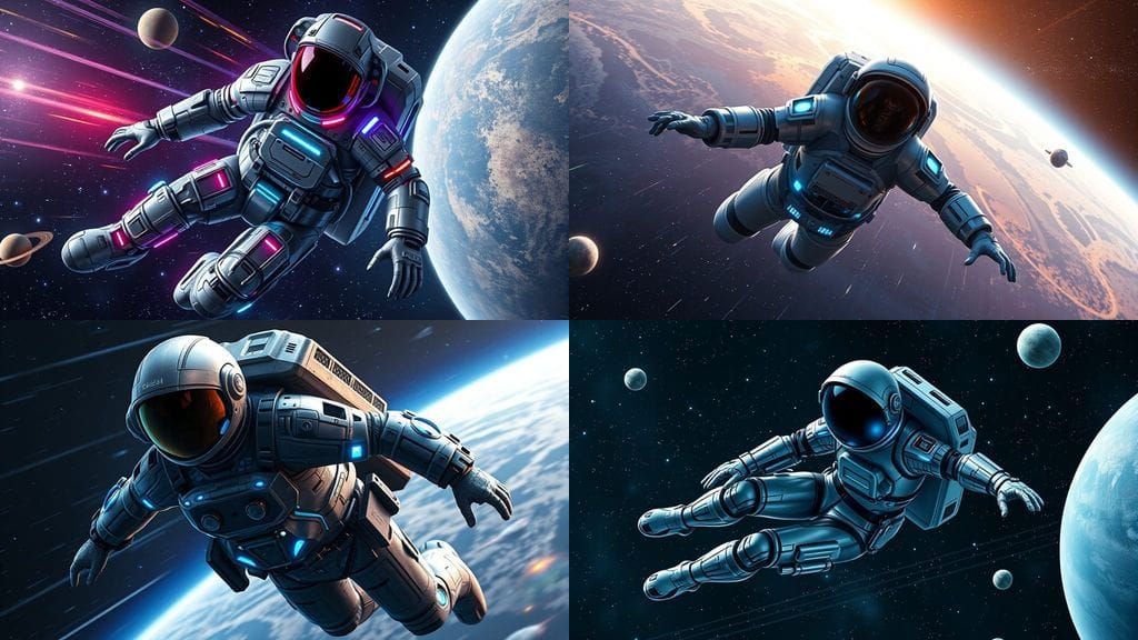 Astronaut Blasts Off into Space with Advanced Suit Technolog...