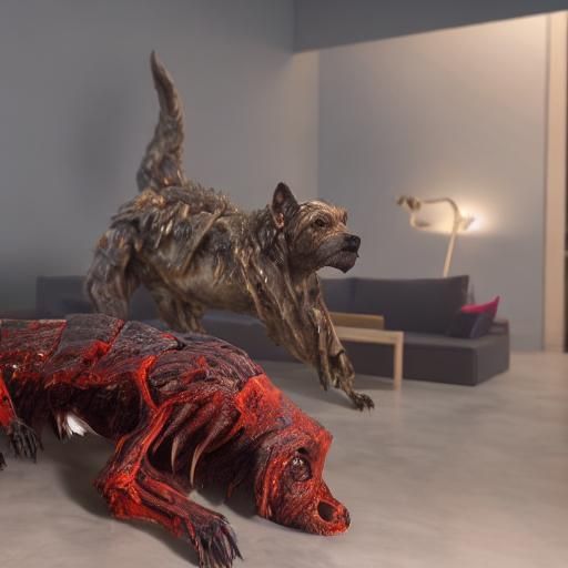 Dogs Become Flesh Monster in Modern Home