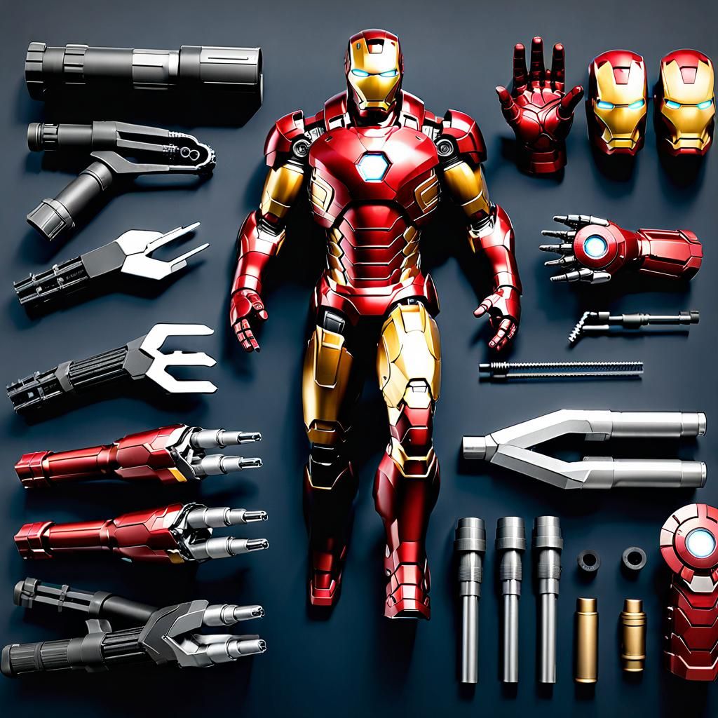 Ironman's Avengers Inventory: 3D Rendered Marvel Arsenal