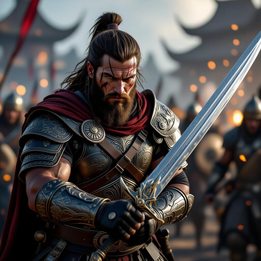 8k Photorealistic Small Warrior in Detailed Battle Gear