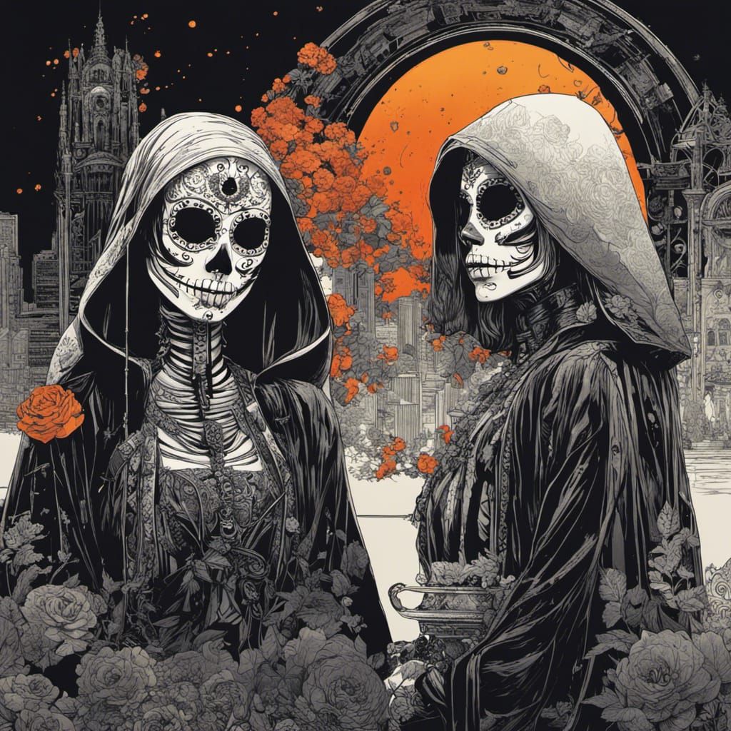 The imperial nuns of Día de los Muertos from the kingdom of ...