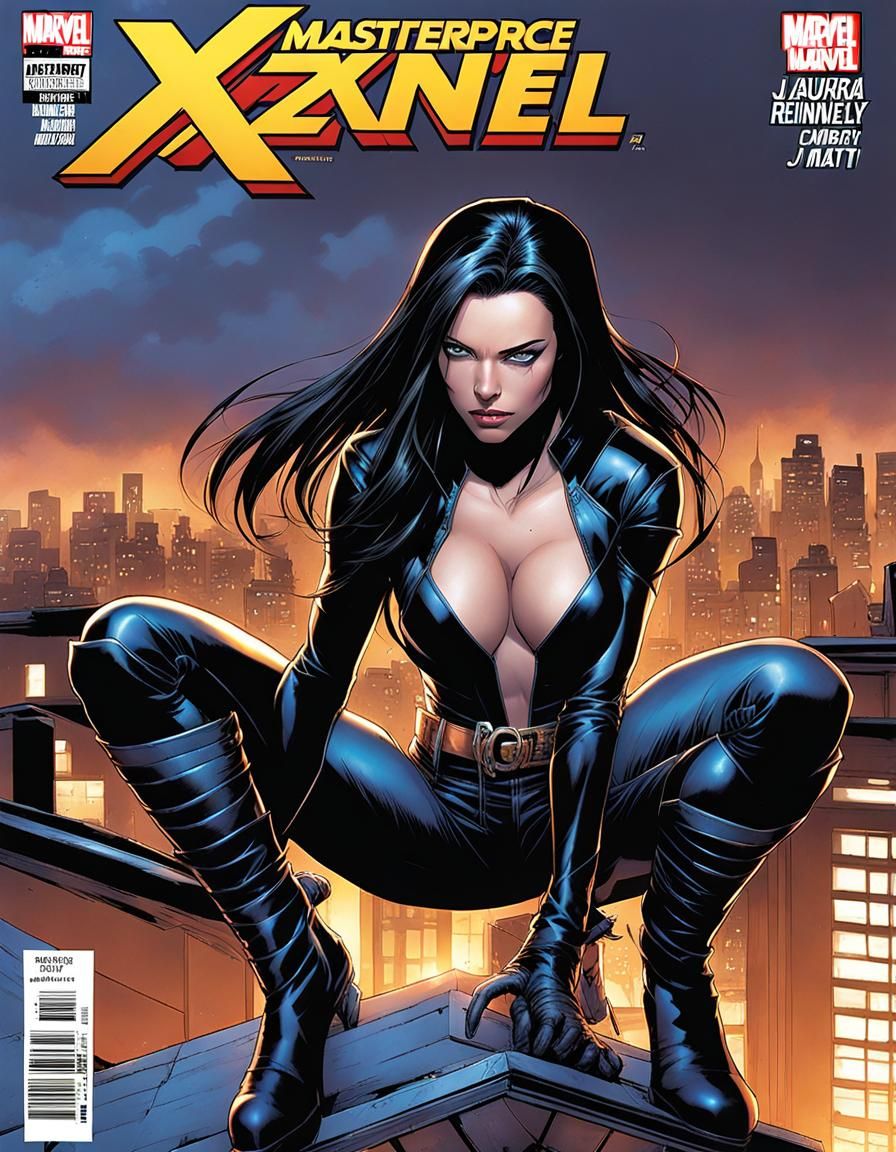 X-23 on Rooftop at Night, Comic Book Cover Art