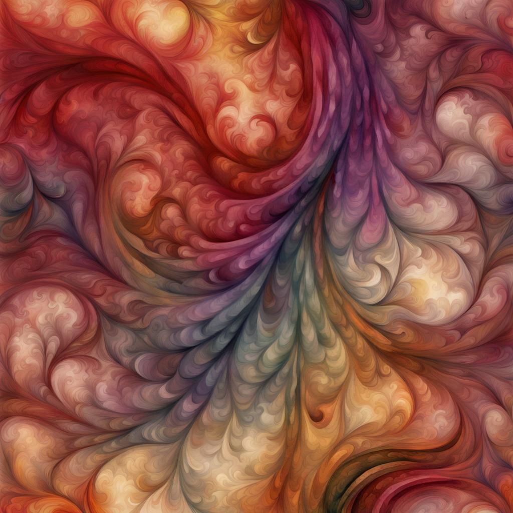 Boccaccio's Inferno: Dreamy Abstract Watercolor