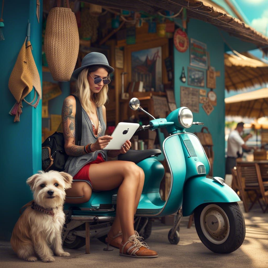 Digital Nomad in Thailand: Detailed Matte Painting