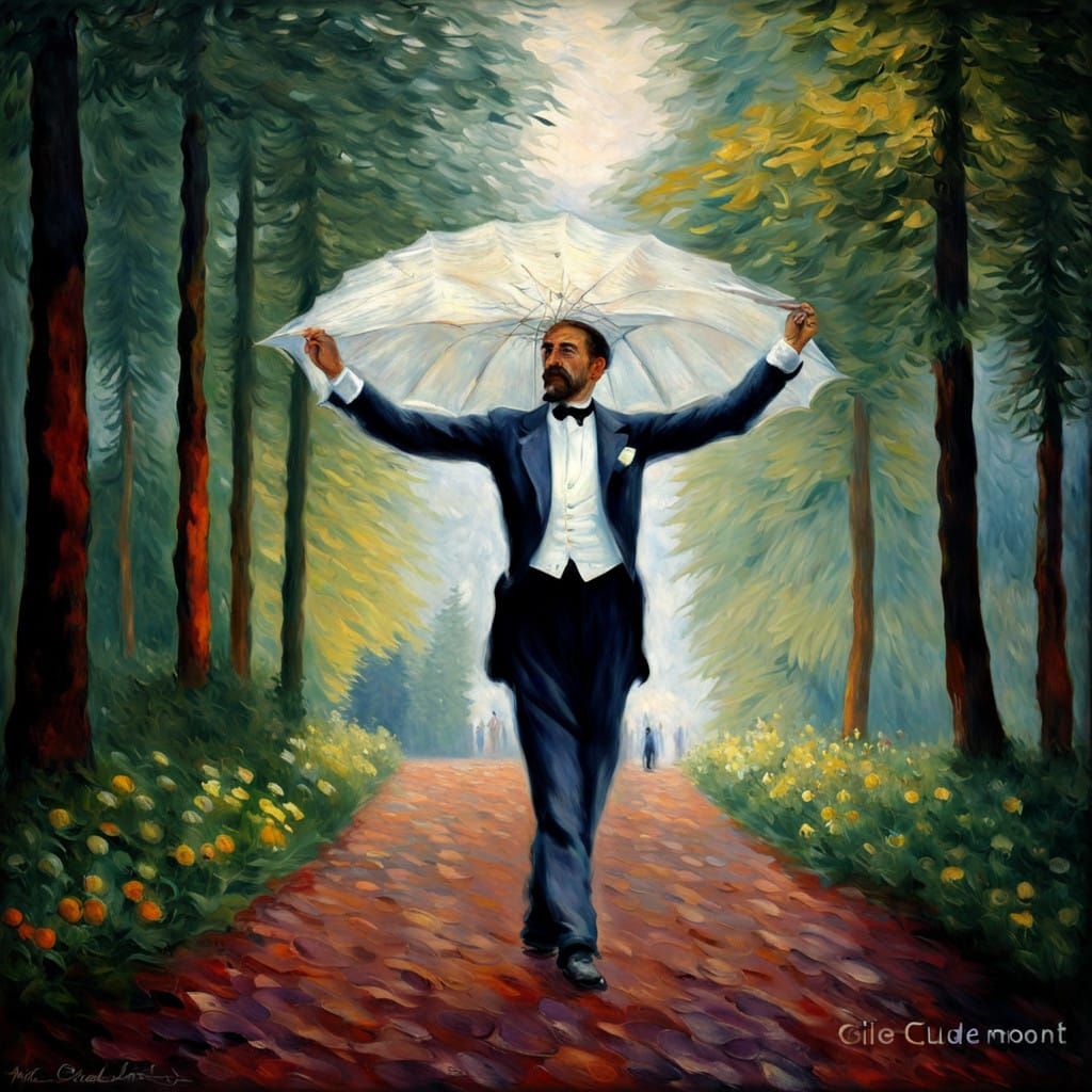 Impressionist Ballerinas in a Whimsical Forest Scene