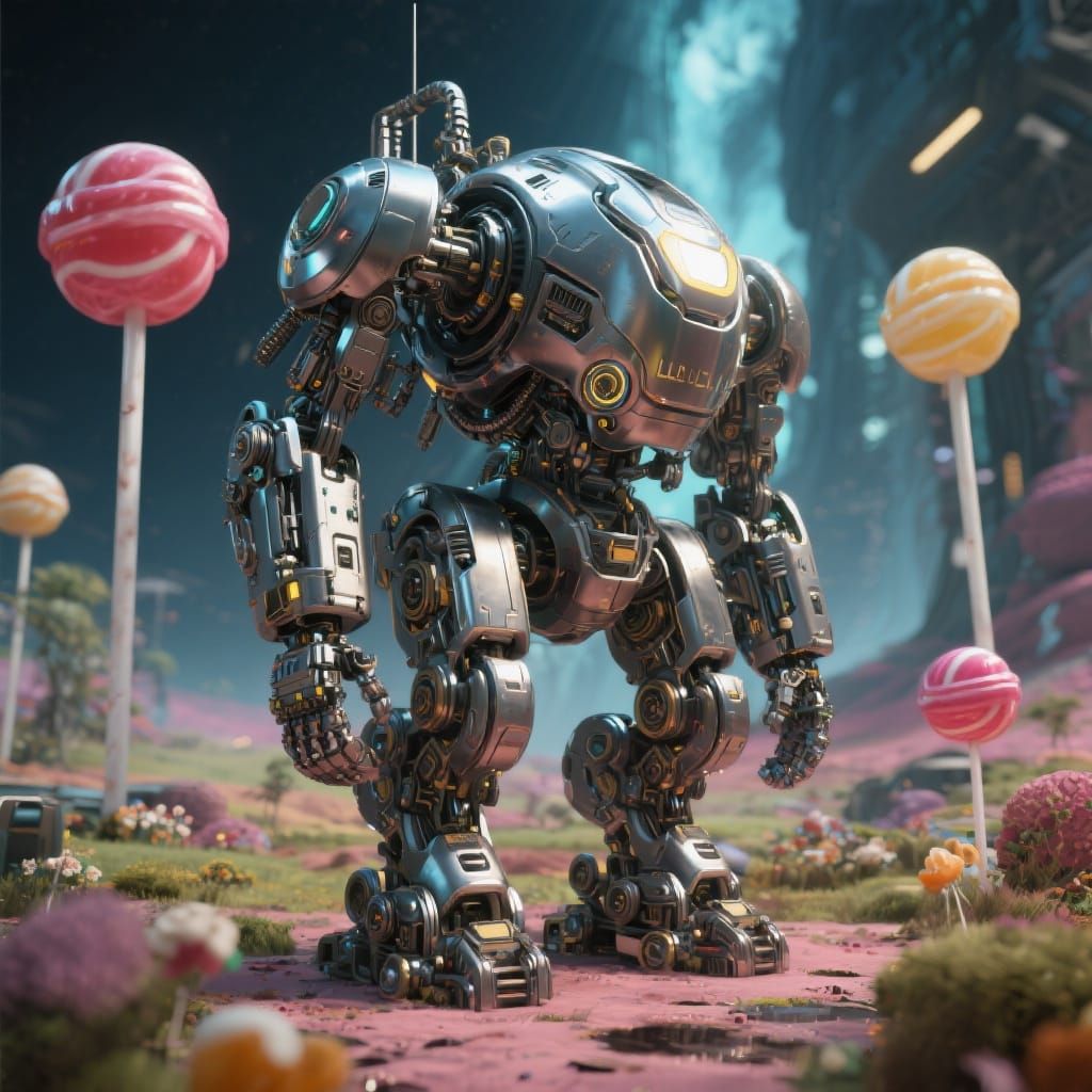 Futuristic Sci-Fi Mechanical Landscape in 8K