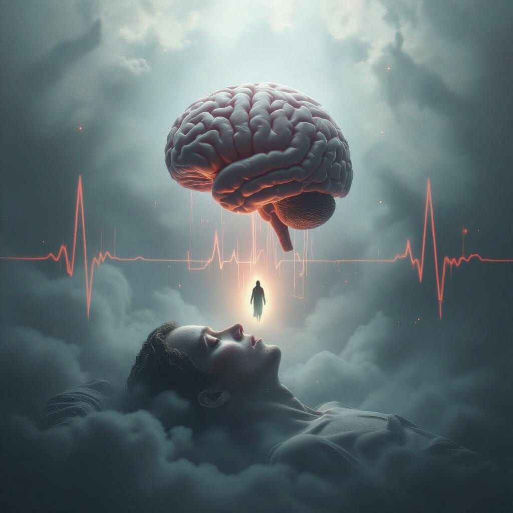 Brain in Void: Ethereal Digital Art