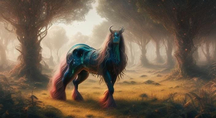 Baby Centaur's First Steps in Mystical Kingdom