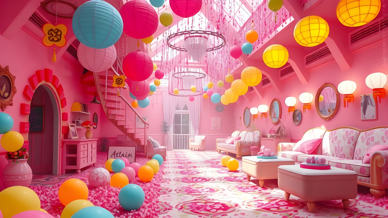 Colorful Kawaii Art with Intricate Details