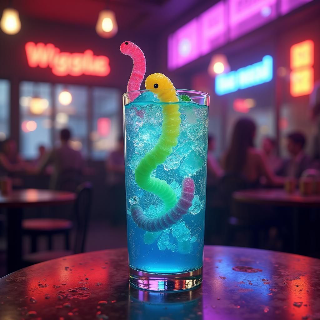 Neon Night Cafe with Wiggly Worm Punch