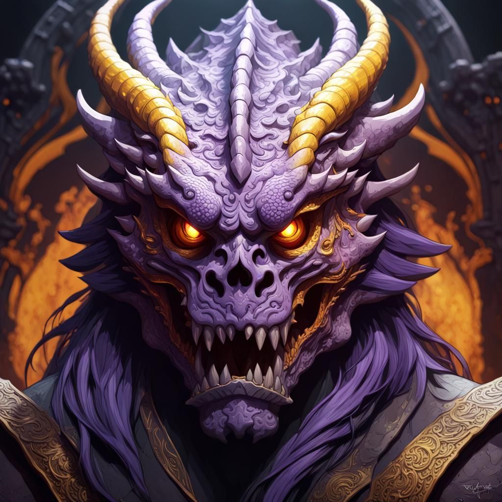 Yin Yang Dragons Dark Fantasy Concept Art