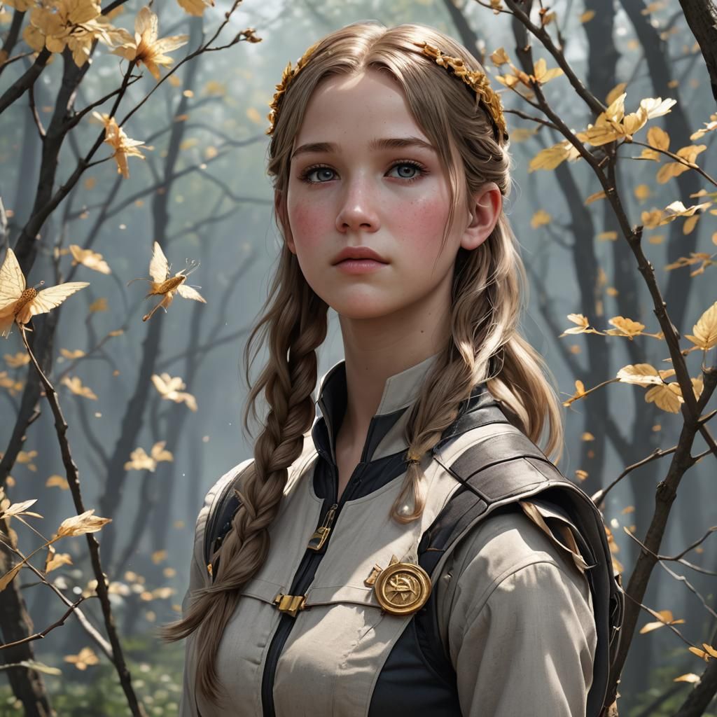 Prim from The Hunger Games in 3D Anime Art