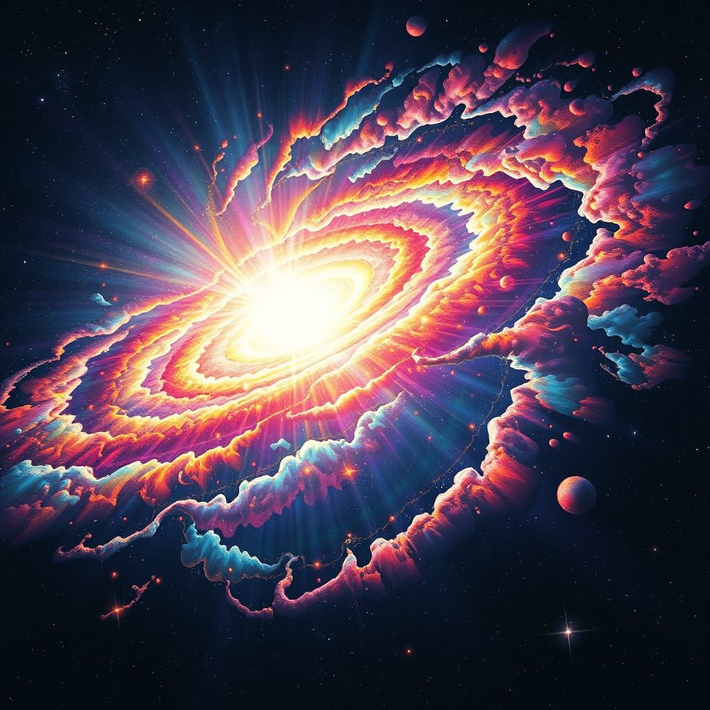 Supernova Illuminates Galaxy in Vibrant Hues