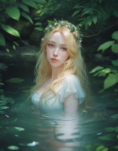 Ophelia in Water: Romantic Impressionism Film Still
