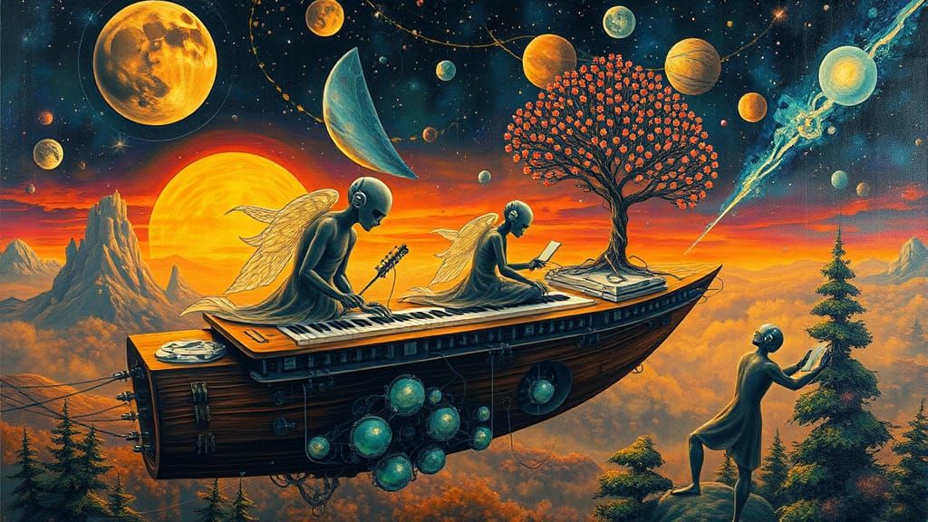 Psychedelic Utopia: Sacred Geometry in Bosch Style