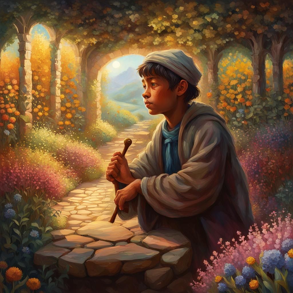 Pilgrim's Journey: A Hyperrealistic Concept Art Piece