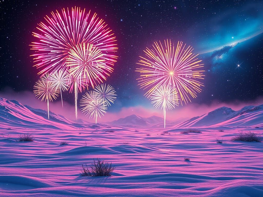 Cosmic Fireworks Bloom in a Kaleidoscope of Colors