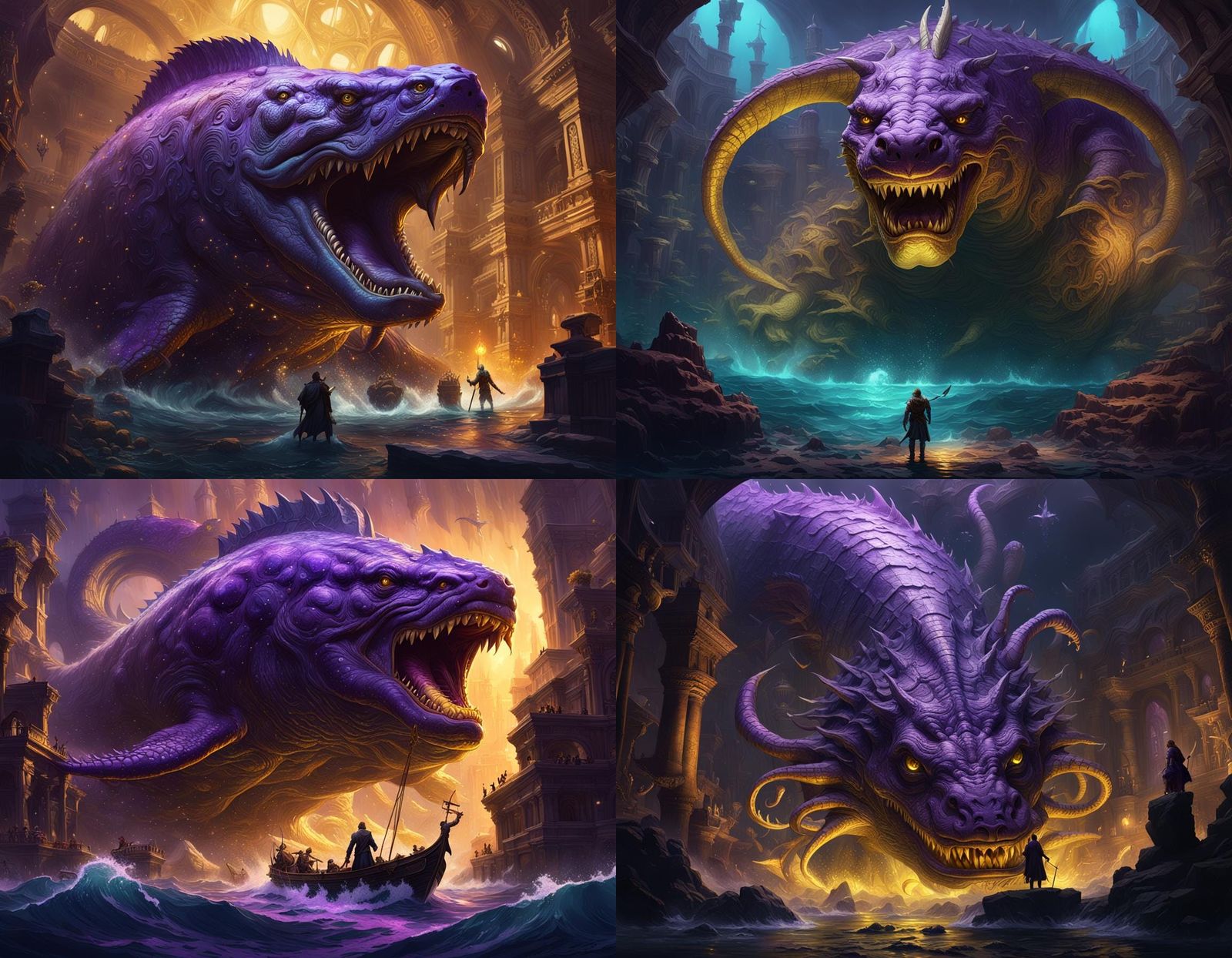Biblical Leviathan: Dark Fantasy Concept Art